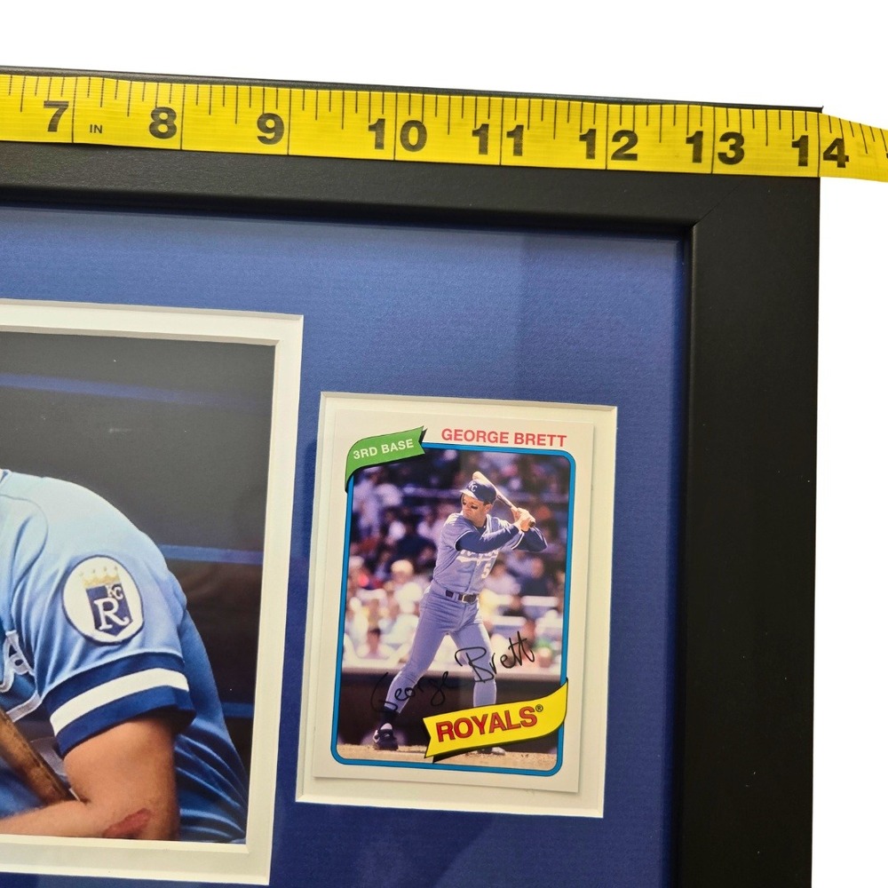George Brett Framed Photo/Card Royals OS Blue White Sports Fan Memorabilia MLB - Picture 2 of 6